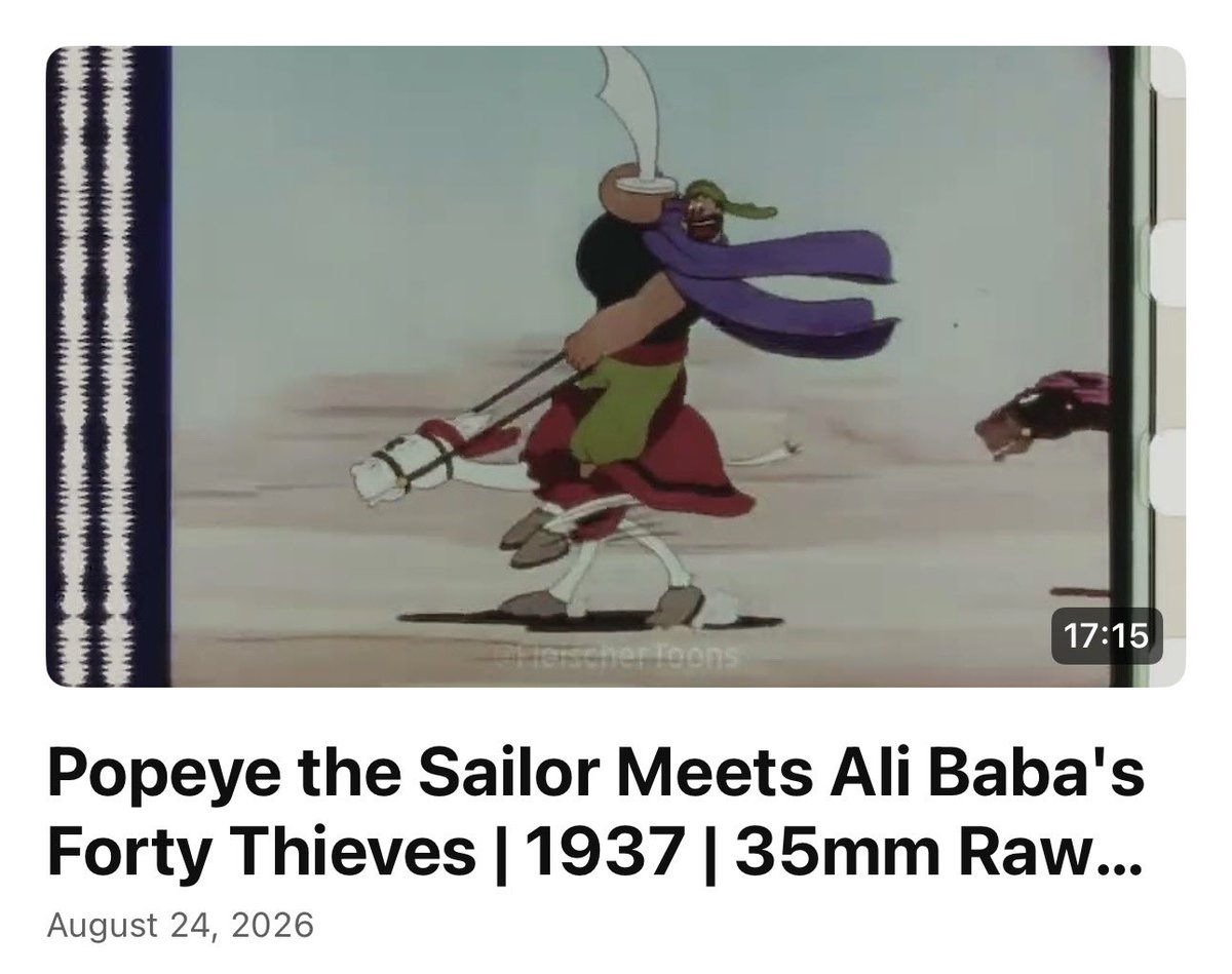 fleischertoons's tweet photo. We’ve got a rare 35mm print of ‘Popeye Meets Ali Baba’ available for our YouTube members at
https://t.co/0nN5urDtiW https://t.co/9wBm2dVtQo