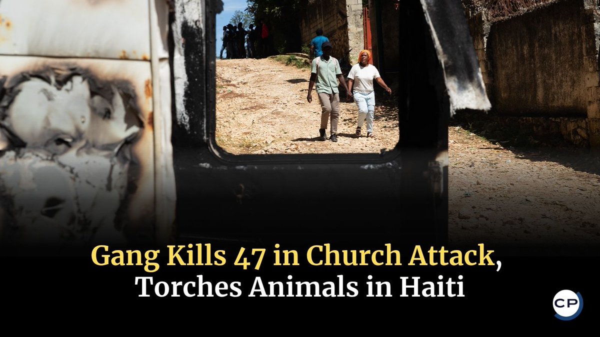 ChristianPost's tweet photo. The Viv Ansanm gang killed at least 47 people sheltering in a church near Haiti's Port-au-Prince, torching animals and homes. #Haiti #Kenscoff #PrayForHaiti #ChurchAttack #ChristianPost
π https://t.co/iTVeHUFK6Q https://t.co/uo7ExUpOQ9 https://t.co/epoeF9lwzP