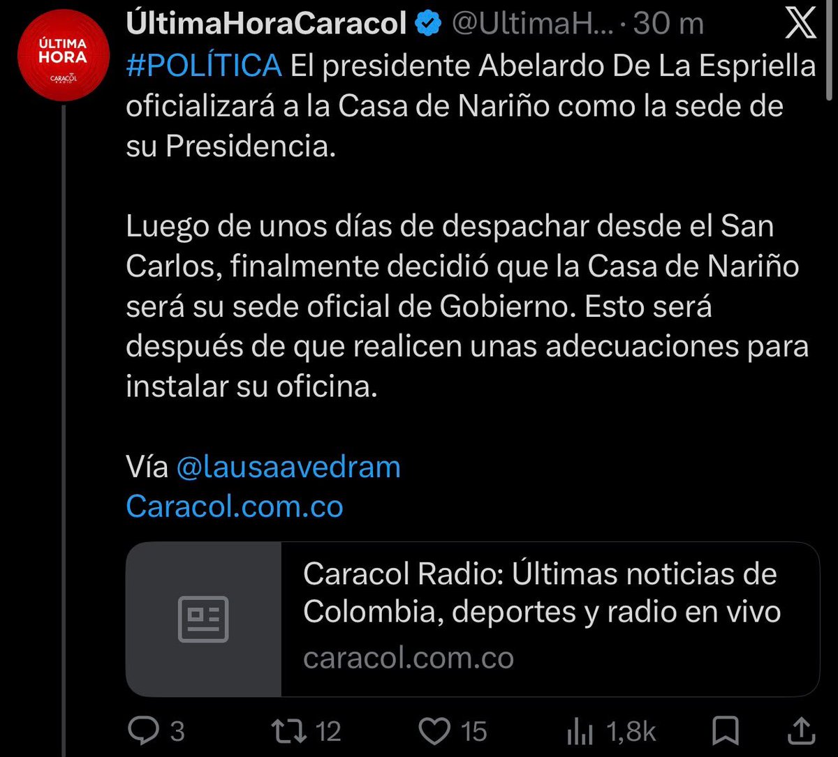 DavidRacero's tweet photo. ¡Al señor de la “extrema coherencia” le tocó recular otra vez!
Que era ateo, después ya no.
Que era uribista, después que no.
Que la posesión en el Cauca, luego que no.
Hoy le tocó recular con su declaración de renta, que entregó llena de mentiras, y con su idea de gobernar desde Barranquilla, pues le tocó decidirse por la Casa de Nariño 🤡

La improvisación constante será lo único coherente en este gobierno.