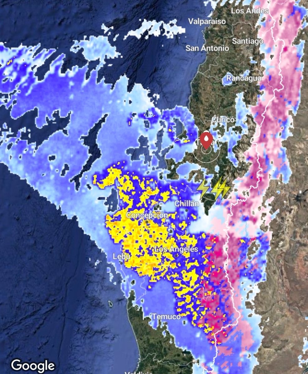 EdoWeatherman's tweet photo. Próximas horas.
Fuertes pulsos de lluvia y viento moderado se concentrarán desde Maule a Los Lagos. A esta hora llueve con fuerza desde Biobío al sur.

Este miércoles llloverá en toda la zona central y sur de Coquimbo.
Altas probabilidades de tormentas eléctricas, granizos y posibles tornados o trombas en sectores desde Maule a Los Lagos.