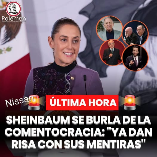 AntonioJMarti's tweet photo. Nissan Flores

#ÚLTIMAHORA | La Presidenta @Claudiashein aseguró que a los intelectuales del viejo régimen cada vez los ven menos y es culpa de sus mentiras que ya son de risa.
Durante su conferencia mañanera, Sheinbaum tundió a los intelectuales y aseguró que ella es quien promueve que los vean, y es que ya dan risa con sus mentiras.
"¿De dónde se inventan tantas cosas? Ya no es ni molestia ni enojo, es de verdad de risa, que capacidad de mentir, pero además se los publican", expresó.
Puso como ejemplo, la multitud de ocasiones en las que algún comentócrata ha asegurando que ya hubo un conflicto entre ella y el ex Presidente @lopezobrador_. O bien, de supuestos arreglos para definir las candidaturas para 2027.
La mandataria federal afirmó que esto generalmente sale en columnas de opinión donde se dan la libertad de decir mentiras.
"Ya no es política ficción, ya es mentira. Y bueno, dicen mentiras y ya de ahí lo agarran 15 y repiten mentiras. Cuentas que no sabemos si son verdaderas o falsas", afirmó
Finalmente, Sheinbaum aseguró que las redes sociales operan con inyecciones de dinero que difunden narrativas falsas contra el gobierno.