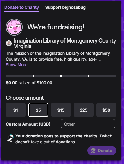 bignosebug's tweet photo. I try to avoid talking about celebrity deaths and things on stream, but Dolly had such a big impact on so many things in my life - I saw that in lieu of lowers, her family would like donations made to imagination library, so we'll have that up on stream today ❤️ https://t.co/rbaJiEsspC