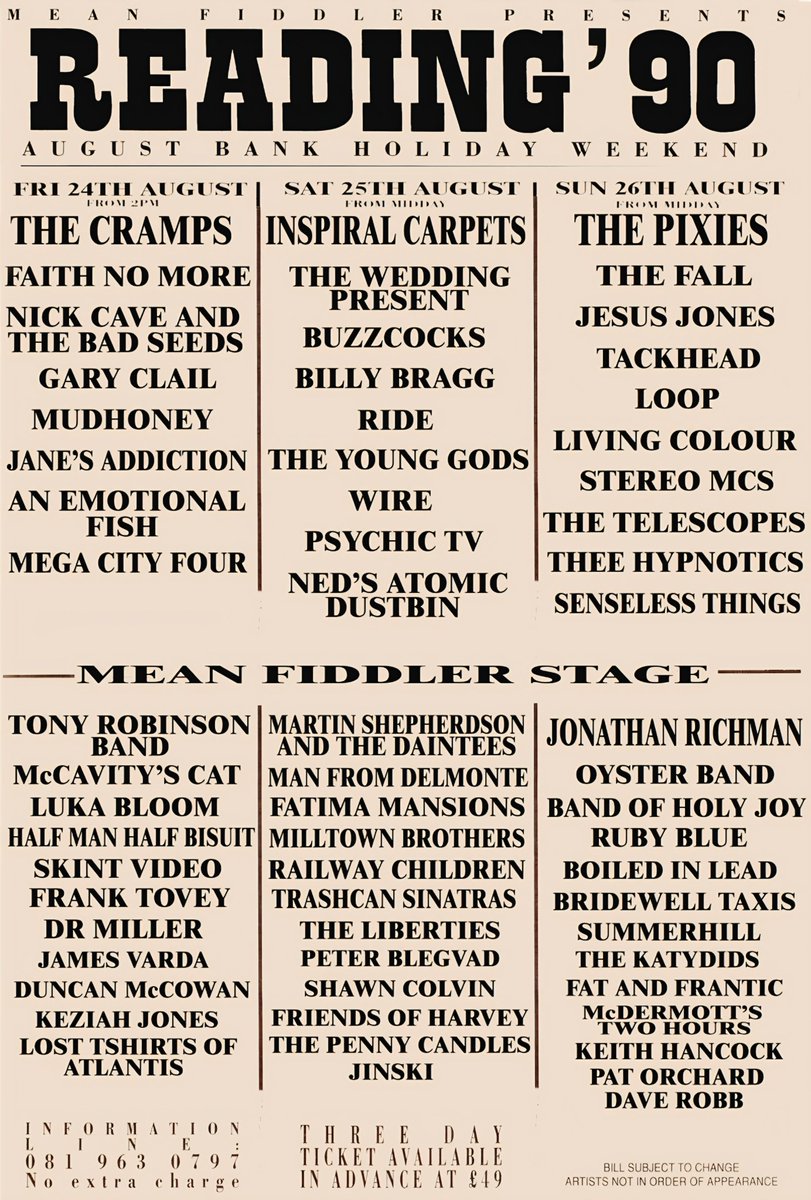 ShiiineOn_'s tweet photo. On this night in 1990

Inspiral Carpets headlined the Reading Festival.

Grest line up...a few that have graced our SHiiiNE ON WEEKENDER stages. https://t.co/TG4VEeKxEh