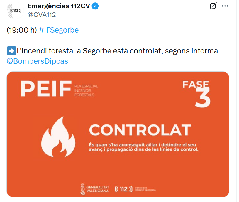 Alicia_Andujar's tweet photo. Nuestro reconocimiento a todos los profesionales que han trabajado en las labores de extinción del #IFSegorbe que estaba quemando la Sierra Calderona.
Gracias por vuestro esfuerzo en la protección de la ciudadanía y de nuestro patrimonio forestal. https://t.co/vl8NEpJVkK