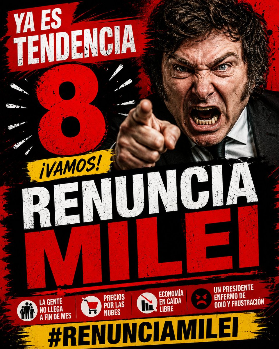 hernimai's tweet photo. Si pensas que Milei es el peor presidente de la historia DALE RETUIT
#RenunciaMilei https://t.co/hkN8mmyfl9