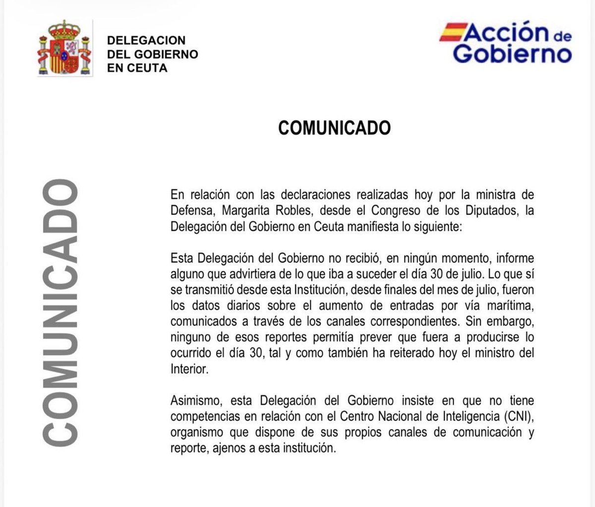 diostuitero's tweet photo. Tras la invasión, comunicado del Gobierno contra su Ministra de Defensa.
Esto no te lo supera ni Berlanga. https://t.co/uUNdqsdCKT