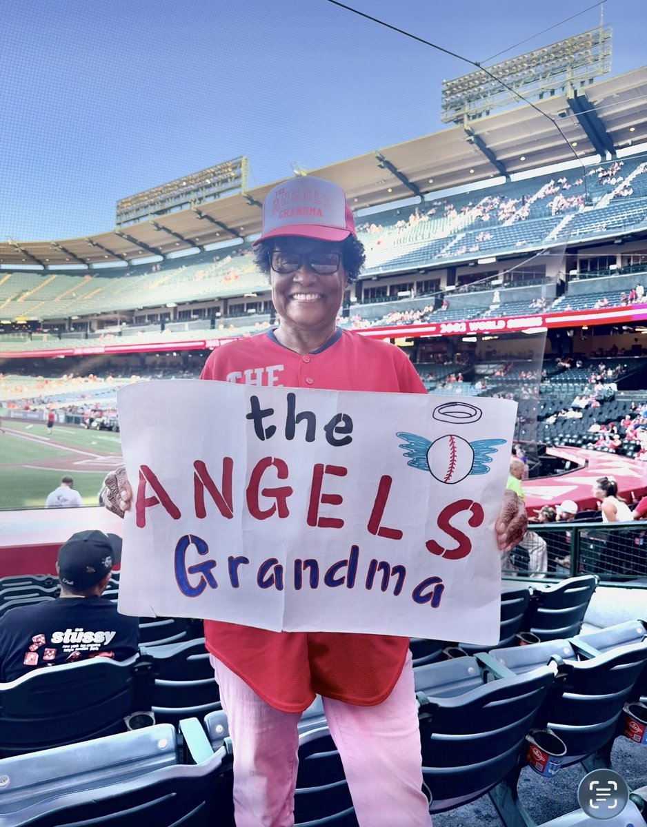 angelsgrandma3's tweet photo. Jo Adell and the Guardians going DOWN tonight. 😁 GameTime 6:38pm. See you at the game. Let’s Go Angels! ❤️😇⚾️ #Angels #GoHalos #JoAdell https://t.co/KsdBAc0PiZ