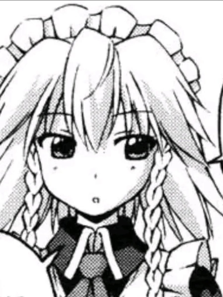 SakuyaHeadMaid's tweet photo. “ Flattery won't get you off the hook for the things you've stolen from the mansion, Kirisame. ” https://t.co/fGNsXVHjq2