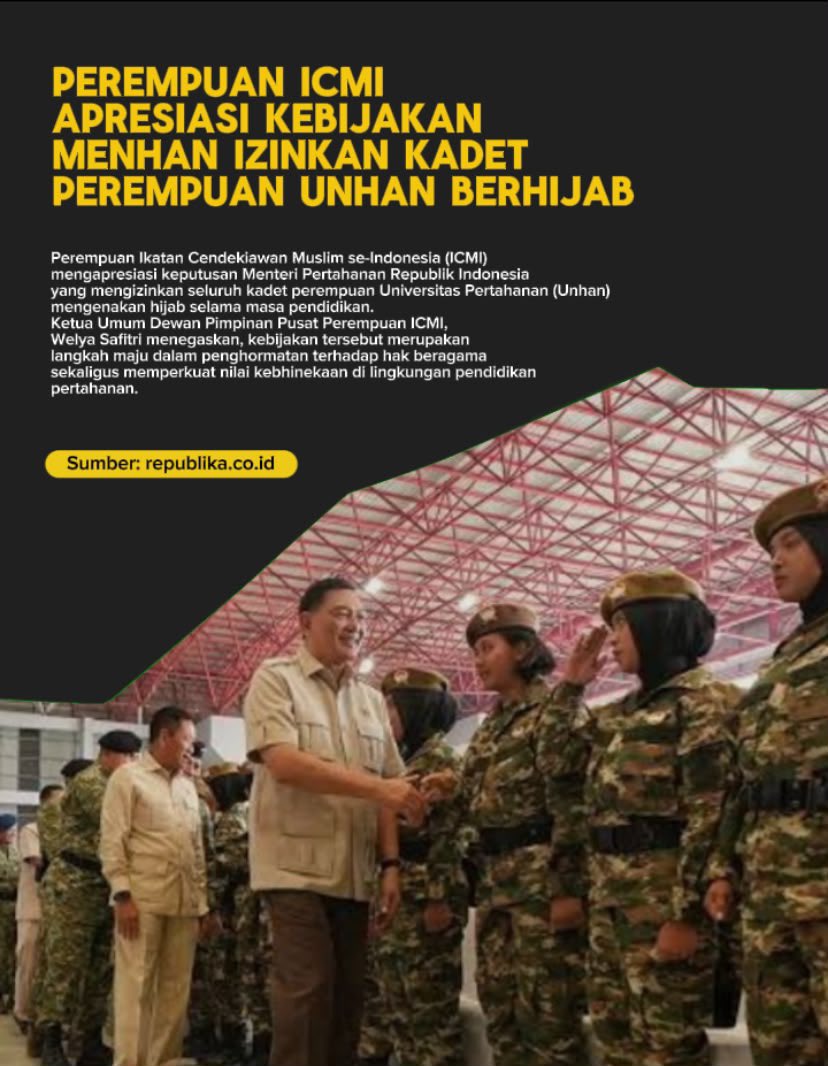 Noermalaup's tweet photo. Kadet perempuan Unhan kini bisa berhijab selama pendidikan. Semoga makin nyaman dan percaya diri. 🤍 https://t.co/Z87Sjo42Ya