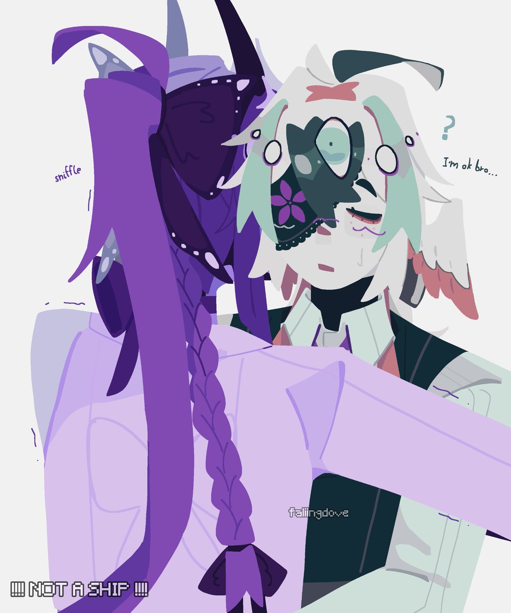 faliingdove's tweet photo. I like to hc that wemmbu started crying from relief after everything was over

#taxduo #wemmbufanart #eggchanfanart https://t.co/WCjopVIq7G