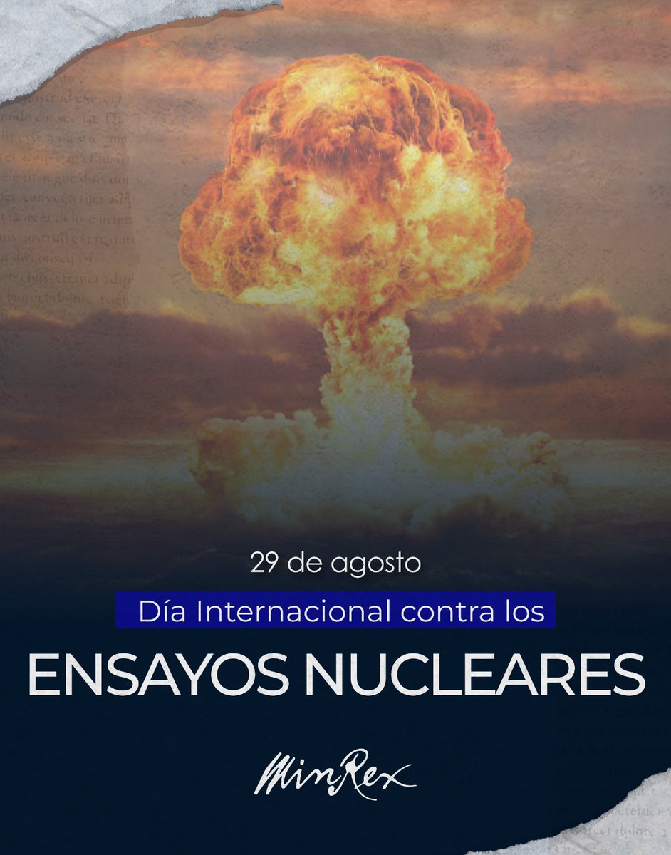CubaMINREX's tweet photo. 🇨🇺Cuba ha sido una voz coherente y activa en la lucha por un mundo libre de armas nucleares. 
Reiteramos nuestra firme posición a favor de la prohibición completa y efectiva de todas las pruebas nucleares y la eliminación total de esas armas de manera transparente e irreversible. https://t.co/FXsxf7mB8n
