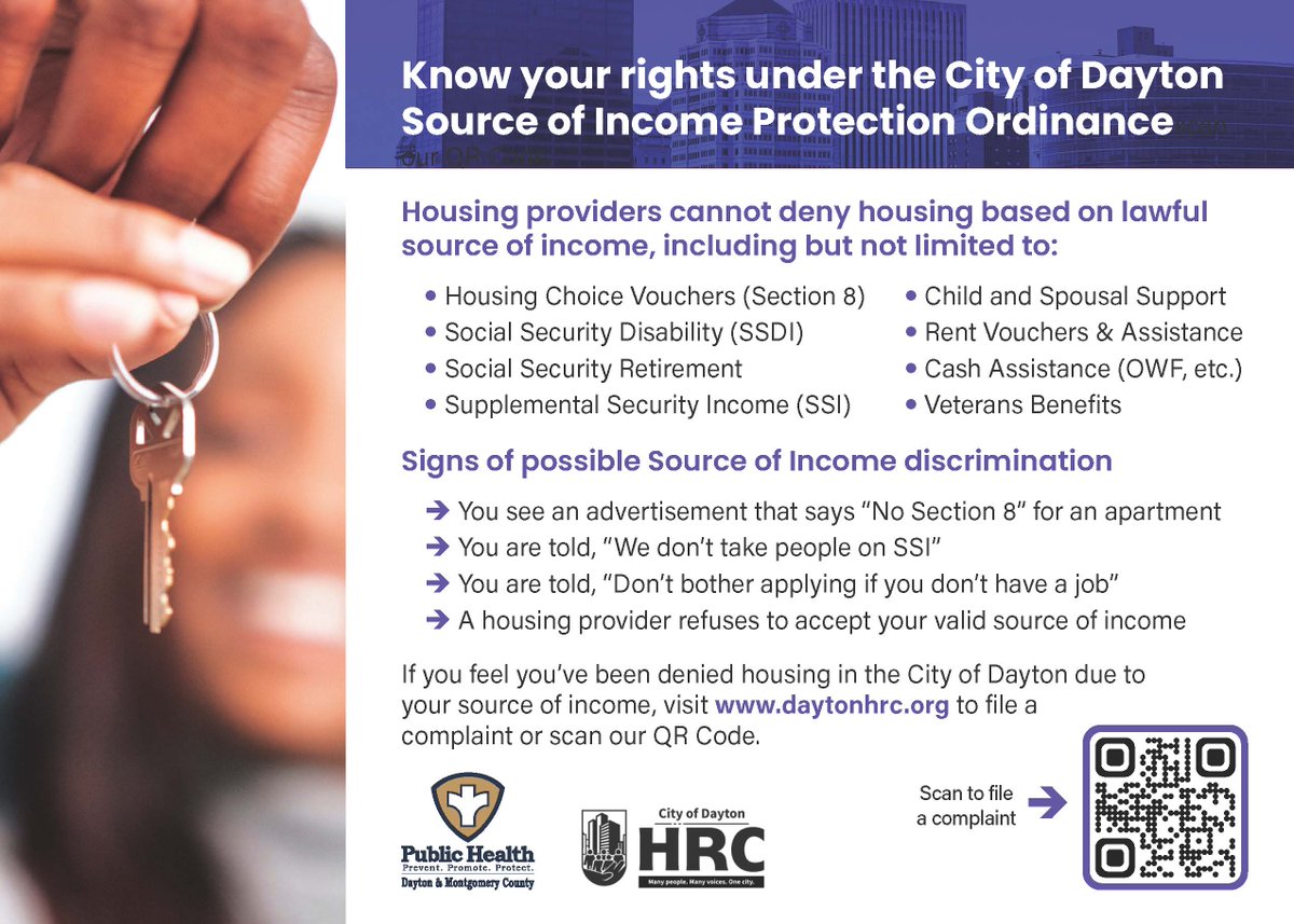 MVFHC's tweet photo. Learn more about the Source of Income Protection in the City of Dayton at Dayton Human Relations Council or by reaching out to us at the Miami Valley Fair Housing Center at https://t.co/SKJL5yamwB https://t.co/e4hRsNy6gE