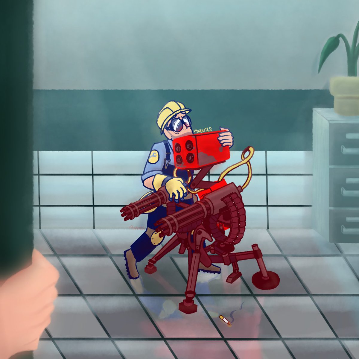 Tinkerwho13's tweet photo. He’s fine. :) #SpysDisguise #TF2 https://t.co/iCYZ1KfI3M