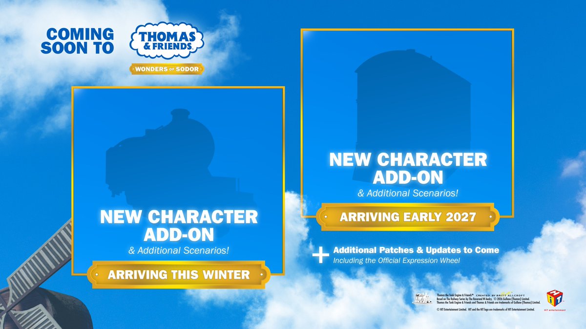 TalyllynRailway's tweet photo. Our friends at Dovetail Games gave us this teaser for some future Thomas &amp; Friends™: Wonders of Sodor Add-Ons 👀 

Who do we think these two could be?

#HeartofGold https://t.co/tIKqXrv3VY