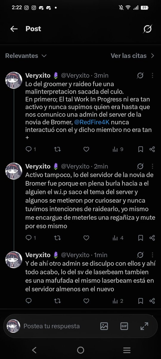 Veryxito's tweet photo. Hilos con cheems abro hilo defensa a estos putitos @RedFire4K y @LaKittydeJack 

Antes que nada una aclaración el server como tal era uno comunitario de creepypastas, yo era el owner así que cualquier queja o algo hablenlas conmigo, yo asumo completamente la responsabilidad https://t.co/sow8q1t7Kp