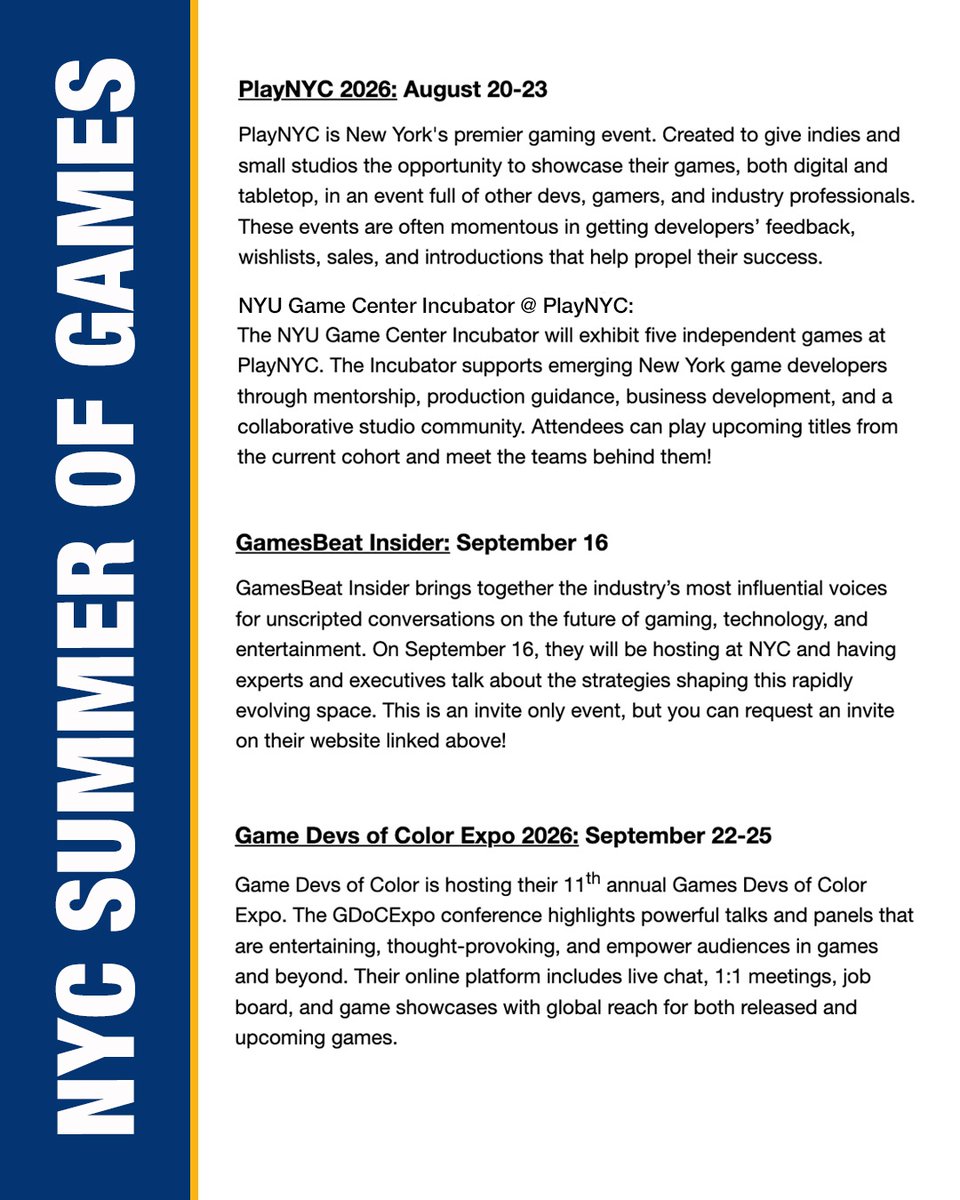 MadeinNY's tweet photo. Thanks @EmpireStateDev for spotlighting MOME's #NYCSummerofGames with free and affordable digital games events and opportunities throughout the city, as well as our support of this year's @G4C festival, where we hosted a roundtable with the Games for Change Board of Directors on strategies to strengthen and grow the city’s game industry. 

Check it out here: https://t.co/i2xC8vH7Yx.