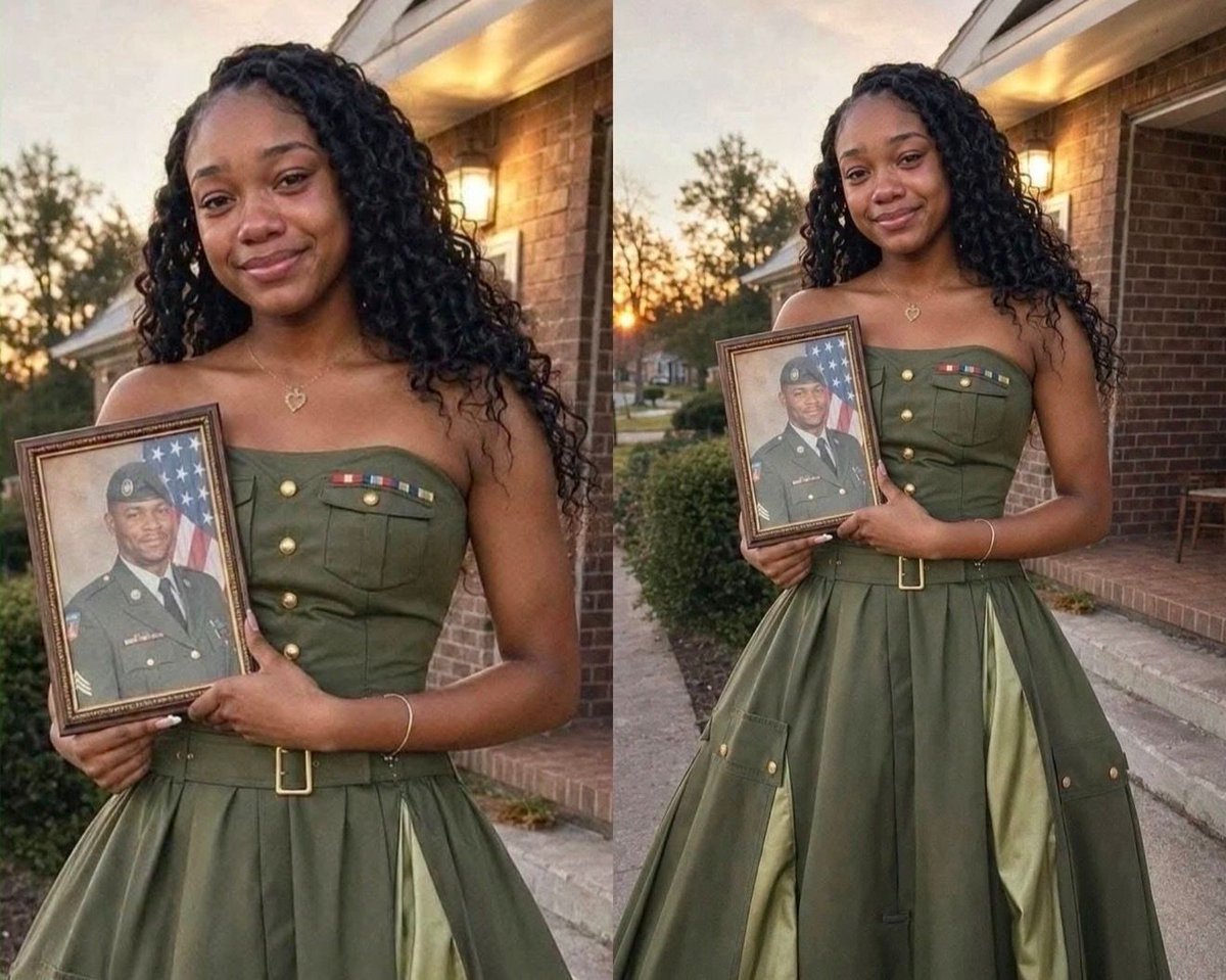 itsloveculture's tweet photo. Isso aqui é AMOR. Ela mandou fazer o vestido de formatura usando o uniforme militar do pai, que já havia falecido https://t.co/74FxL3SEqb
