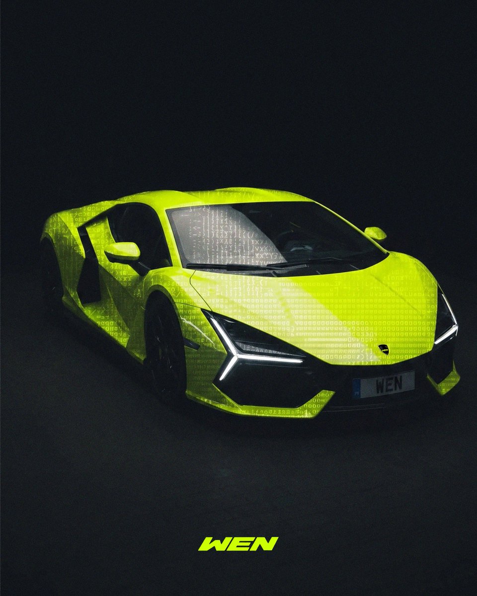 Wen_officialx's tweet photo. @RobinhoodCrypto Ride onchain in style; Lambo’s on us. https://t.co/GxwEtOXWjo