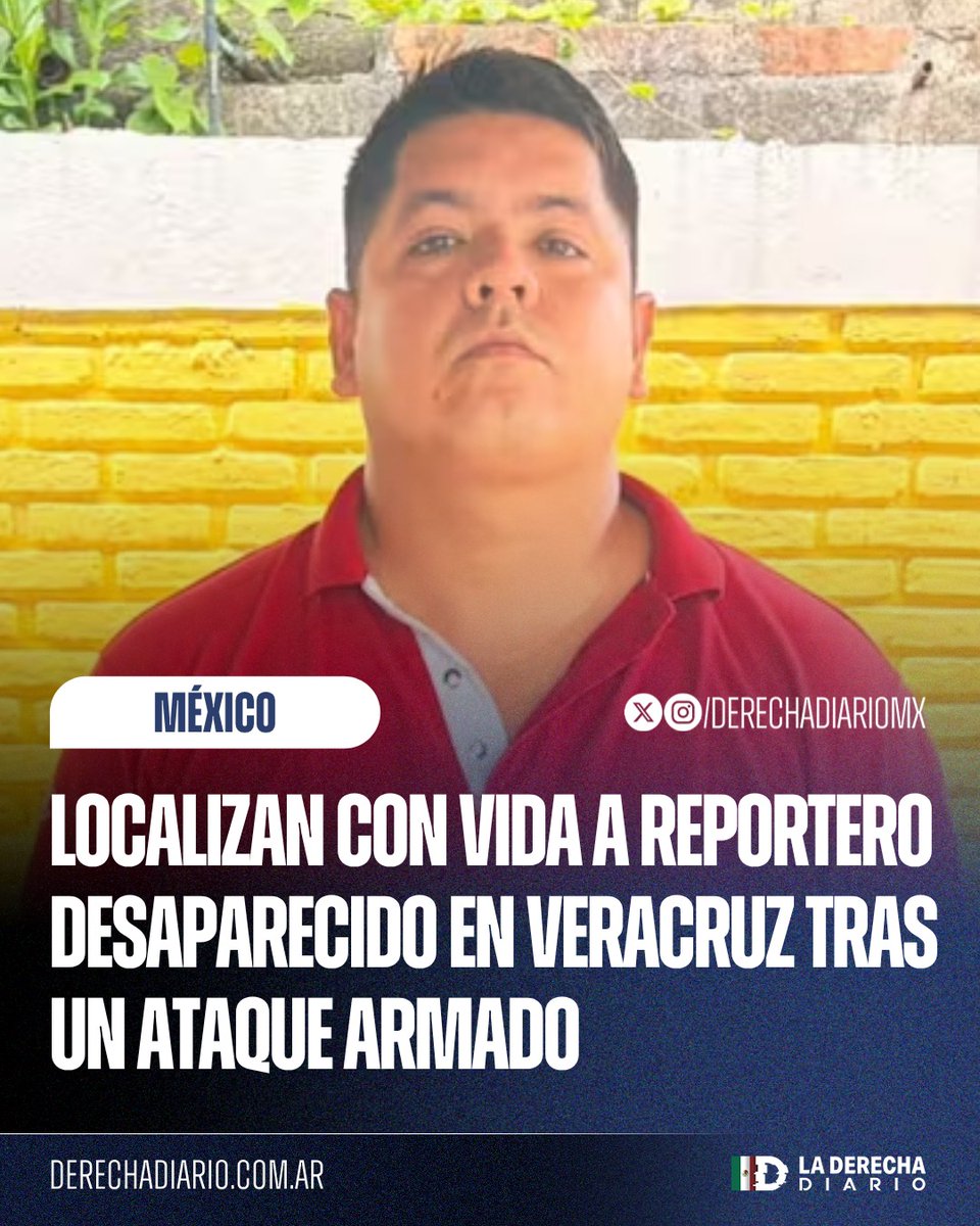 DerechaDiarioMX's tweet photo. 🚨🇲🇽 | GRACIAS AL CIELO: El reportero de Radio Fórmula, Elí Martínez, fue localizado con vida tras desaparecer durante un ataque armado contra dos comunicadores en Poza Rica, mientras la Fiscalía investiga los hechos que vuelven a exhibir la grave crisis de inseguridad que azota al estado.
