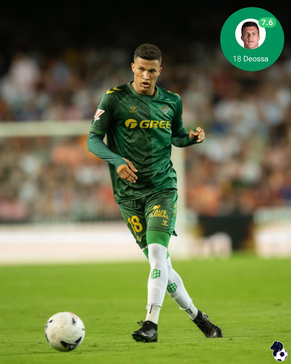 GraficoFutbol's tweet photo. 🇨🇴 | El gran partido que cumplió Nelson Deossa en el triunfazo del Betis ante Valencia:

▸ 96' minutos jugados.
▸ 54 de 59 pases completados. 
▸ 92% de precisión en sus pases.
▸ 4 tiros totales.
▸ 2 de 2 regates completados. 
▸ 4 de 7 duelos desde el suelo ganados. 
▸ 8 recuperaciones.
▸ 6 contribuciones en defensa.
▸ 1 intercepción.
▸ 4 despejes.

Respondiendo a la confianza de Manuel Pellegrini en Mestalla.