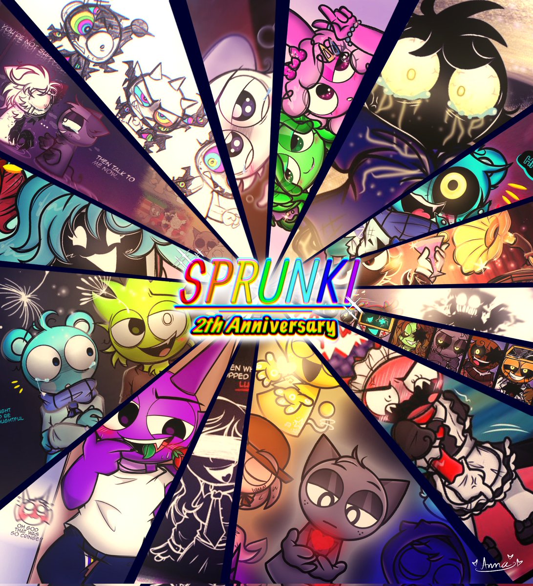 angelika_leyva's tweet photo. °Happy 2th Anniversary to Sprunki^^🎉🎶✨///just a lil collage of some arts I've made lol:33 #sprunki https://t.co/hpJa0sNJPm