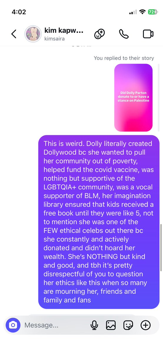 mcrkrokosmos98's tweet photo. Yeah idgaf. I do NOT play about Dolly and idgaf you’re weird as hell if you’re questioning her ethics especially when so many people including progressives, are mourning her! https://t.co/wLIe5gZaGA