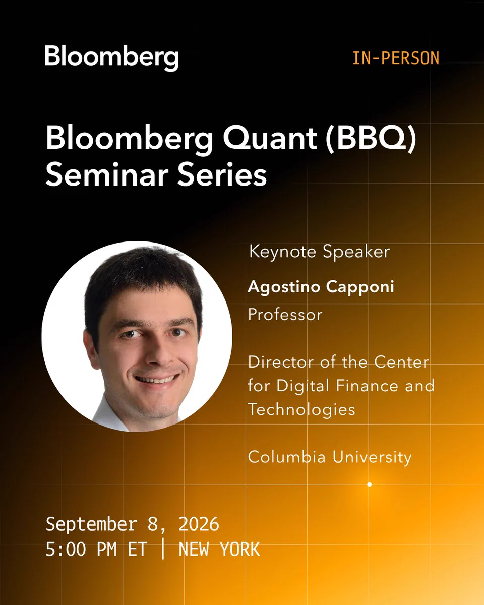Agostino Capponi is a Professor in the Department of Industrial Engineering and Operations Research at Columbia University, where he is also a member of the Data Science Institute and the founding director of the Columbia Center for Digital Finance and Technology.