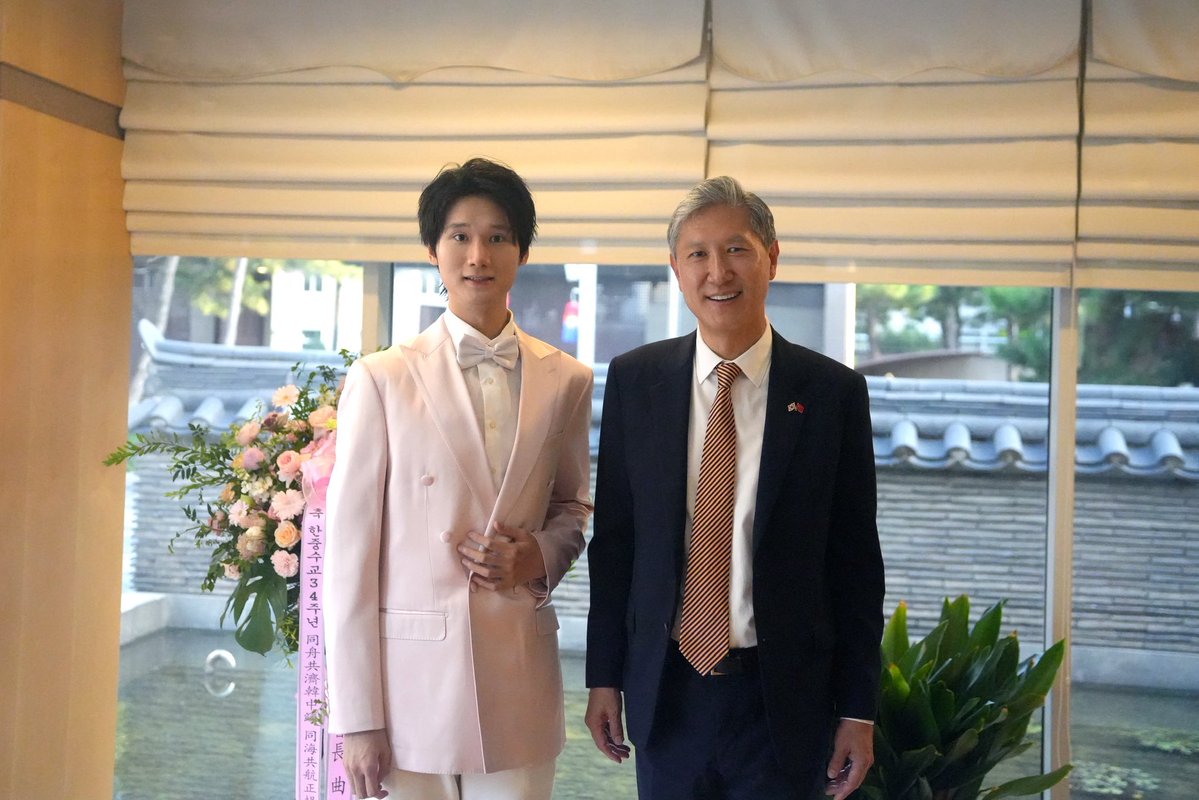 MF_Pianos's tweet photo. The 34th‑Anniversary Concert of China‑South Korea Diplomatic Relations has concluded successfully!  - 1#MagicFinger #LiuJianArtPianoSchool https://t.co/53LpPYg24l