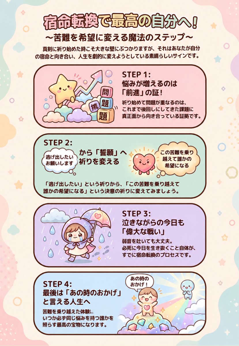 momomegane727's tweet photo. 🌸 希望の光365日 – Day299 🌸

祈ったからこそ
逃げられない壁に出会う
だからこそ人は変われる

#希望の光365日
#逃げられない壁
#宿命転換

今日は「真剣に祈るほど次々起きる試練」の話を書きました😊 https://t.co/aRSAS5rbmM