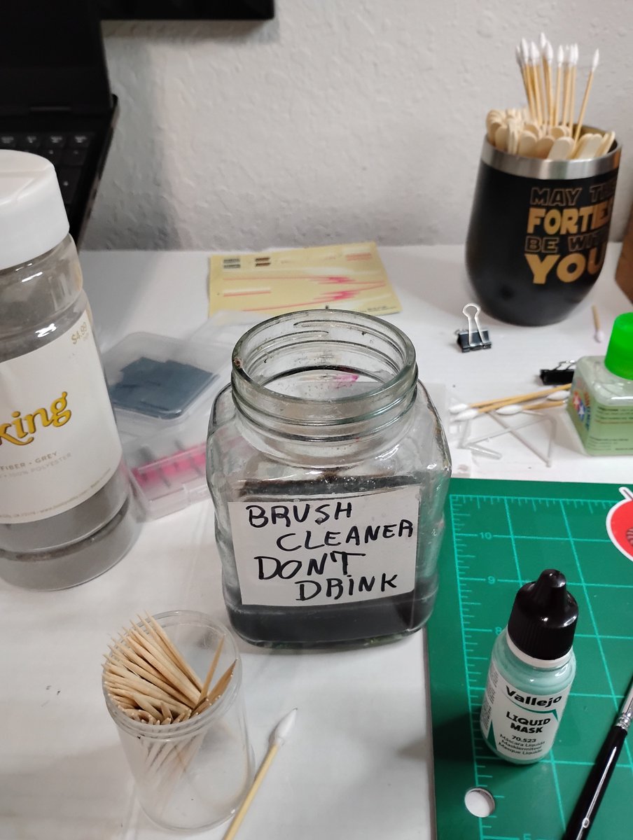 angryhobby's tweet photo. Painting tiny little details.... Sharpening toothpicks to be precise..... taking my time.... Used  UV resin to make the gauges visors. https://t.co/GZSDGuetg8