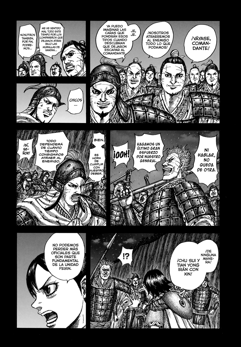 JDanimanga's tweet photo. Como siempre, gran capítulo de Kingdom. La tensión sigue en su clímax y ahora van a haber más sacrificios para lograr el escape de Xin y Meng Tian. Ojalá no les pase nada, pero es muy poco probable. Me espero lo peor, como mucho creería que se salva Diao porque si. #Kingdom885 https://t.co/uOFQDaji9N