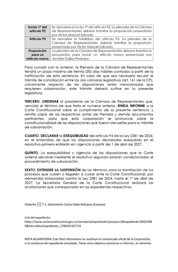 SLondono00's tweet photo. GRAN NOTICIA PARA EL PAÍS: LA @CConstitucional SALVA LA REFORMA PENSIONAL

La Corte devuelve solo algunos artículos, que no modifican sustancialmente lo que se aprobó.

La reforma estructuralmente se salva. Colombia tendrá un nuevo sistema de protección a la vejez. Y el sistema pensional comenzará su implementación en 2027. 

La @CamaraColombia deberá tramitar en los próximos días solo 9 artículos. 

Se salva un gran legado del gobierno de @petrogustavo. HOY ES DÍA DE FIESTA.