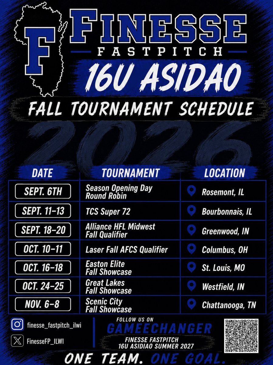 BrooklynnP_2029's tweet photo. Schedule drop 🥎💙

Can’t wait to get back on the field and make some more memories! 

@FinesseFP_ILWI @Farm_SystemLLC @SoftballWths @LFCollegeSB @NUSBcats  @Augie_SB @UWWhitewater @UWOSoftball1 @NCAASoftball 

#FinesseFastpitch #FinesseFastpitchILWI #Finesse16U #ClassOf2029 #FastpitchSoftball #TravelSoftball #16USoftball #GirlsFastpitch #SoftballRecruiting #CollegeSoftball #FallBall