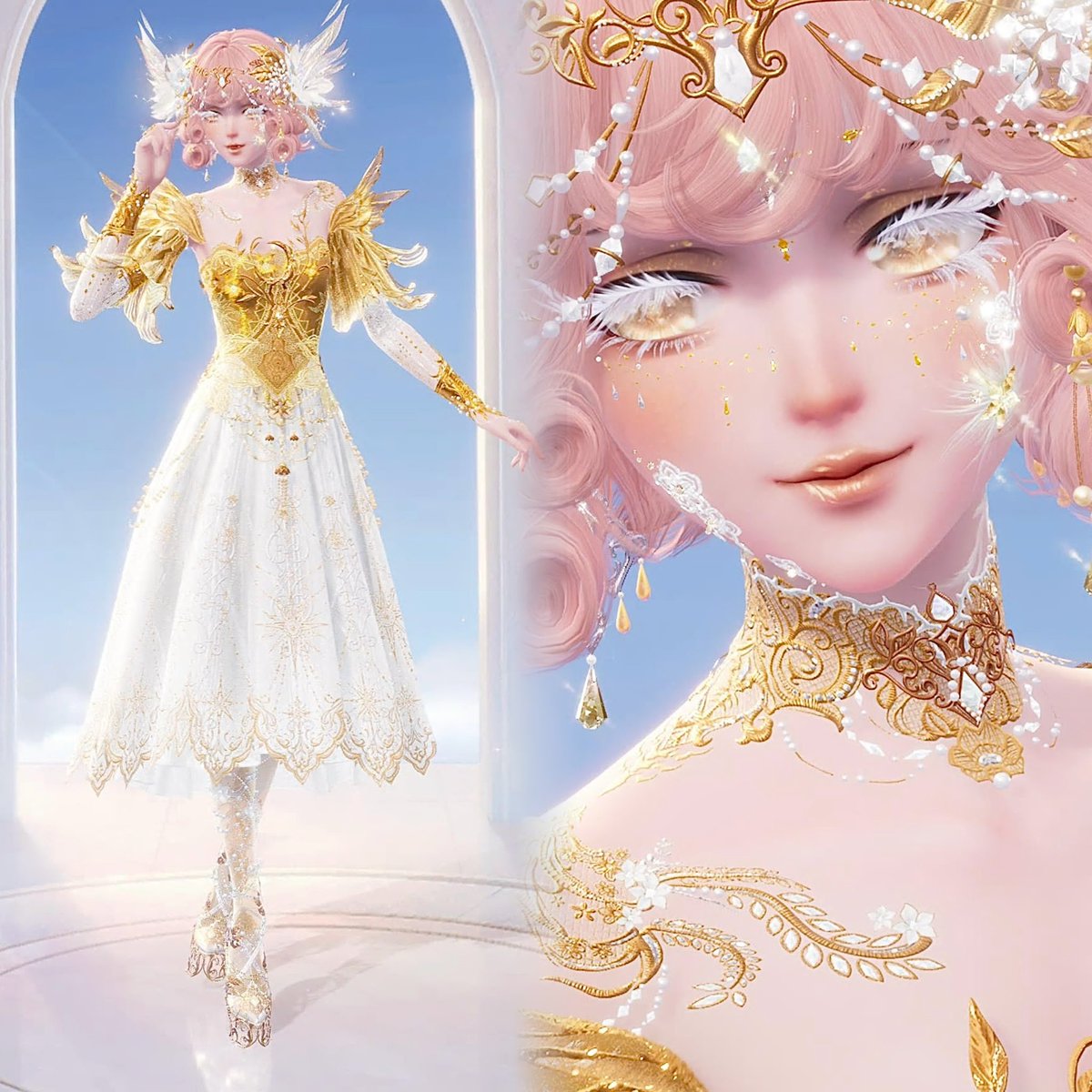 ComanderCresida's tweet photo. Here she is, my final fit to close out 2.8 it’s been a wonderful season 🥹

#InfinityNikki #GoldenDust https://t.co/IuBiCWfEL9