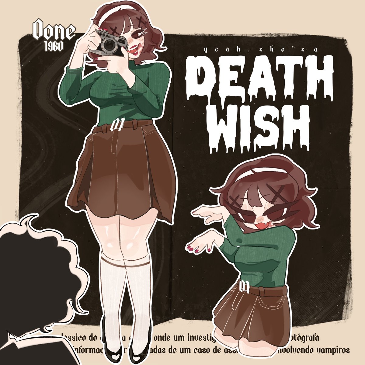 JglBell's tweet photo. @0onetwe com o fashion dos anos 60 e como se fosse estrela de um filme de Horror :3

#OC #characterdesign #fanart https://t.co/dpfEZceMt0