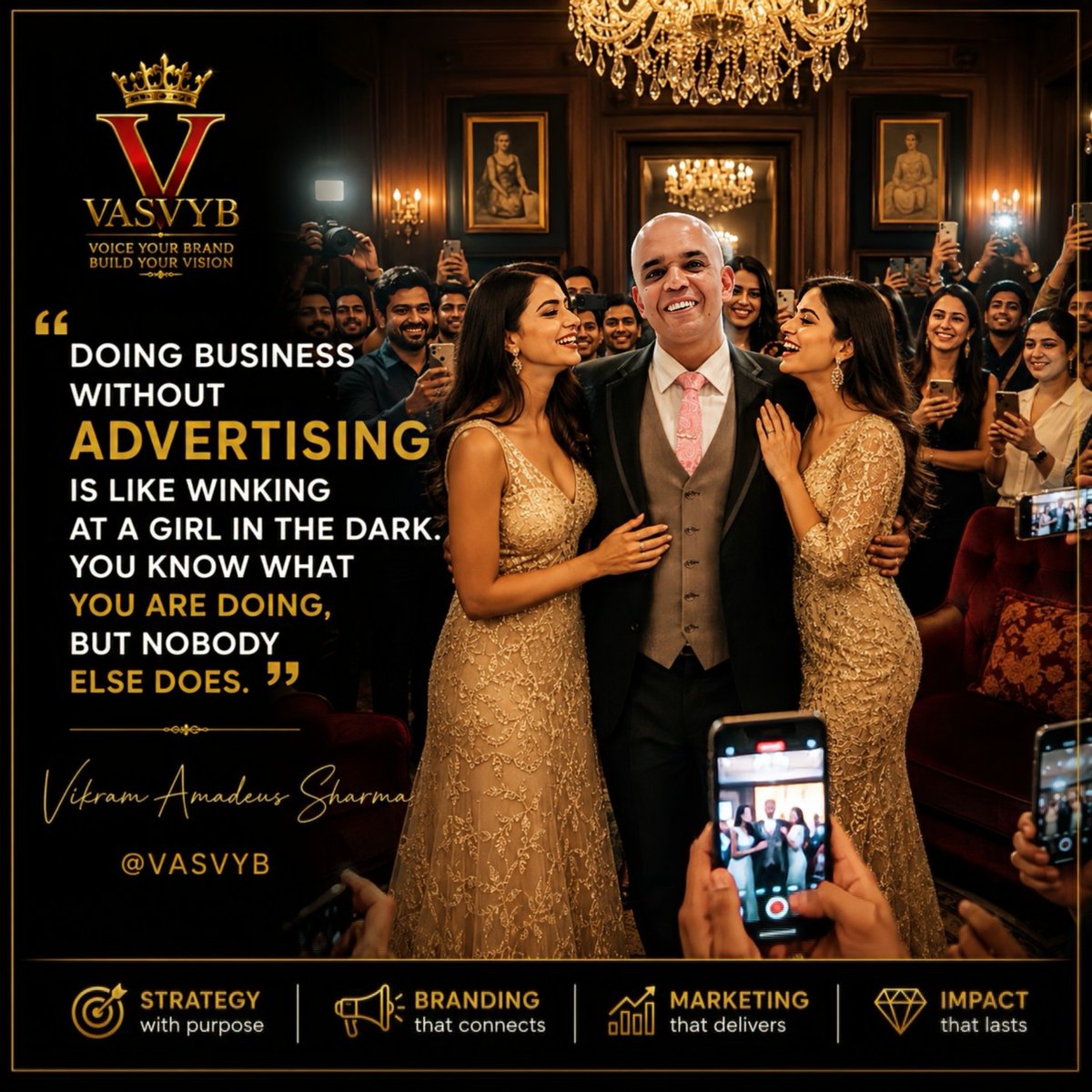 vasvyb's tweet photo. “Doing business without advertising is like winking at a girl in the dark. You know what you’re doing—but nobody else does.” 😉

Visibility isn’t vanity. It’s strategy.
Build your brand. Tell your story. Be seen. Be remembered.
— @vasvyb

#Advertising #Marketing #Branding #Business #Entrepreneurship #PersonalBranding #DigitalMarketing #BusinessGrowth #BrandStrategy #VASVYB