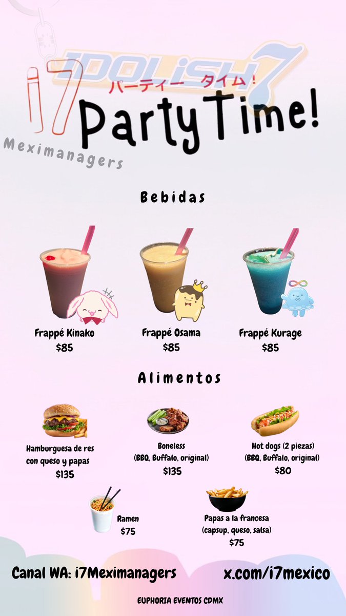 i7mexico's tweet photo. ¡Meximanagers... estamos a 5️⃣ días!! El menú está listo😋😉
 
🌈✨No sé pierdan este fan event para celebrar el 11vo aniversario AINANA✨🌈🫶🏻✨
Detalles en el canal WA https://t.co/Yd8KJct9nC…
Entradas por boletia https://t.co/XZTI6Yv3NR https://t.co/OoMb0F1chM