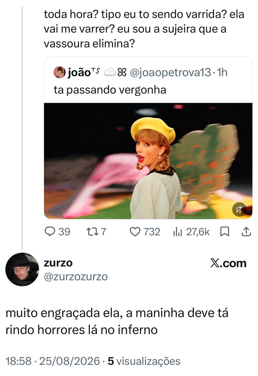 sacjanarosa's tweet photo. Um dia normal pros fãs da taylor swift, fazendo piadinha com o fato de q perdi minha irma. A pessoa q acha isso normal é um LIXO, q vergonha https://t.co/yZ6D9rqNMz