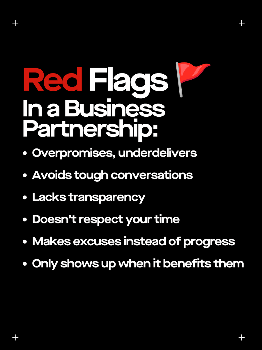 OrleyAssociates's tweet photo. Business partners can be your best friends... just don't confuse the two.

Play business in business. Play friendship in friendship.

Attract quality partners by being one yourself.

Thoughts on friendships in business? 👇

#Leadership #BusinessPartnership https://t.co/LiX4SgeobA