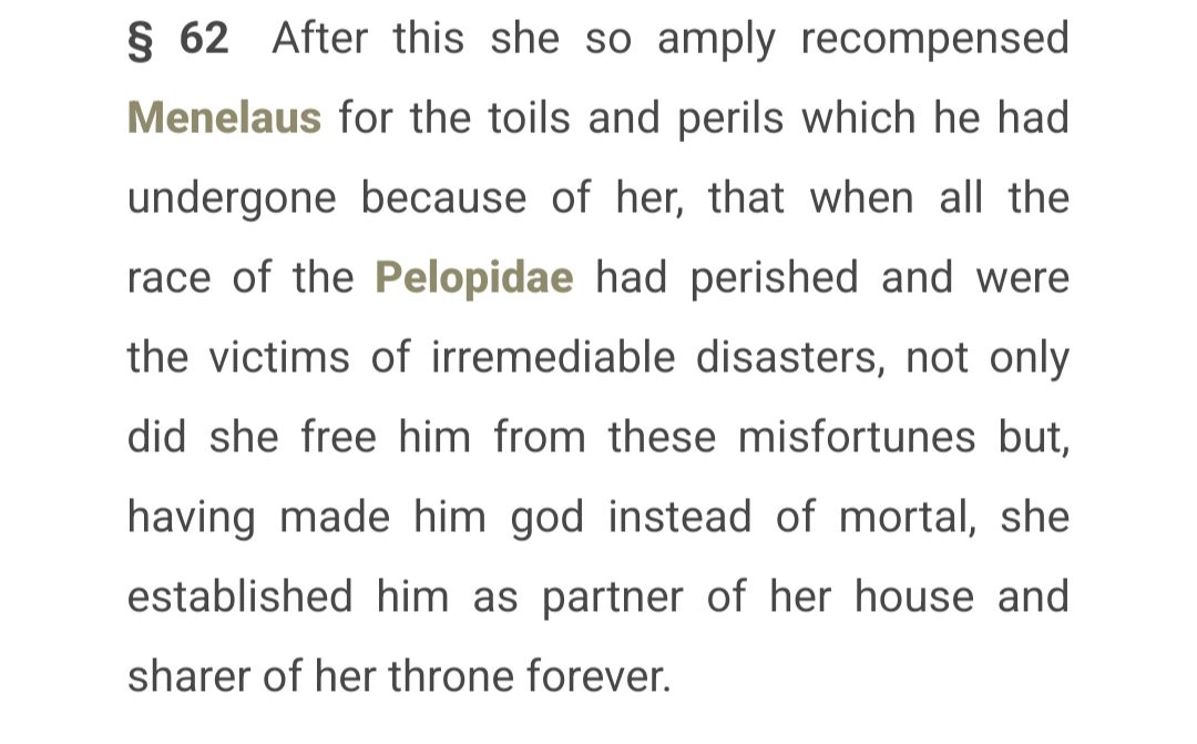 macabre_musez's tweet photo. @alienkat92 @SaraFangirl2026 she's even rapresented as being so powerful as to be able to free menelaus of the curse on his house, and grant him immortality, notice how he is HER partner and shares HER house, not the opposite https://t.co/GLuFPYn1RF