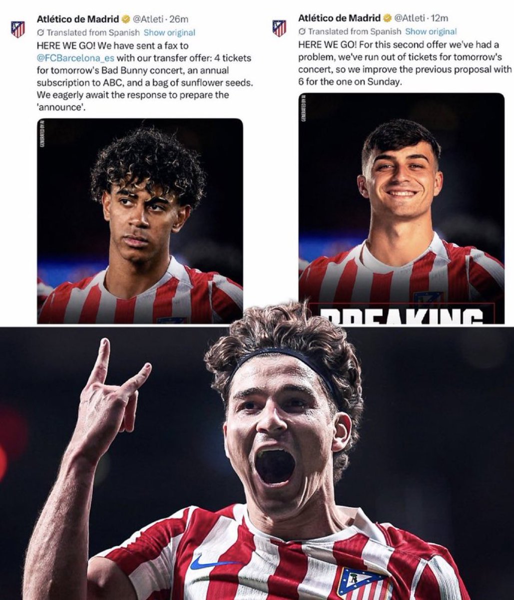 blaugranation_'s tweet photo. 🚨🗣️ @gastonedul : La relation entre Julian Alvarez et l’Atlético de Madrid s’est totalement brisée après que le club a transformé en spectacle médiatique l’offre formulée par le FC Barcelone pour le joueur. Avant la Coupe du monde, Julian avait rencontré Gil Marín pour lui expliquer qu’il estimait qu’un départ serait la meilleure décision pour la suite de sa carrière. Barcelone allait formuler une offre pour lui, qu’il souhaitait voir l’Atlético accepter.

À l’époque, plutôt que d’adopter la position ferme affichée aujourd’hui, Gil Marín lui avait laissé entendre qu’il pouvait partir au Mondial l’esprit tranquille et qu’ils négocieraient ensuite pour trouver une solution.

Une fois Julian avec la sélection argentine, l’Atlético a non seulement refusé d’étudier l’offre du Barça, en l’ignorant totalement sans même négocier ni répondre, mais le club en a également fait un véritable cirque médiatique en publiant des tweets ironiques.