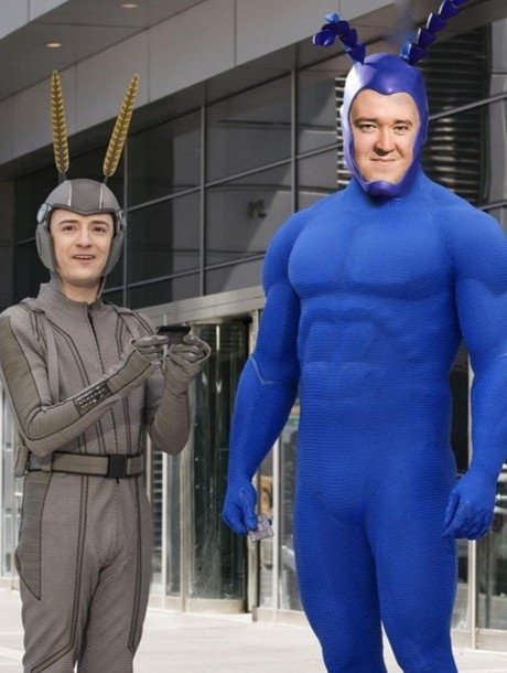 Rhatikeo's tweet photo. I have a genius idea Shane gillis as the Tick and Gerbs as Arthur #shanegillis @Shanemgillis #theTick https://t.co/8hi0T4Bqbg