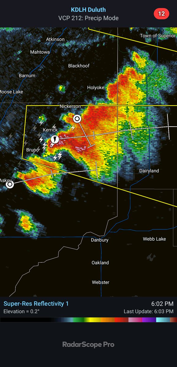 MilesofWeather's tweet photo. KDLH - Super-Res Reflectivity 1, 6:02 PM
NOT the greatest chase area. #mnwx #wiwx https://t.co/ZY2KIDhN2S