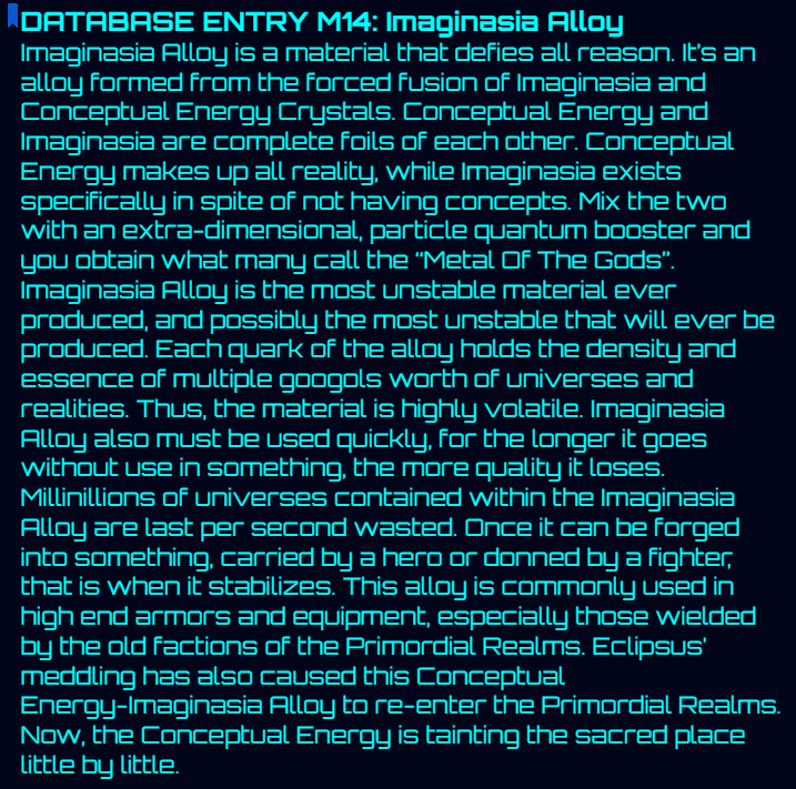 Tarmancer's tweet photo. #periastronstarsrpg Excerpt #54 from The Database: "Imaginasia Alloy" https://t.co/t3yNSfj6dw