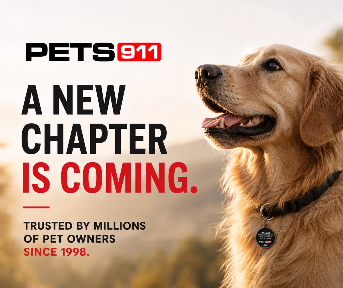 pets911id's tweet photo. Something new is coming to Pets911 🐾

It’s been a little quiet around here — but definitely not behind the scenes.

We’ve been working on the next chapter of Pets911, and we’re almost ready to share what we’ve been building.

More later this week 👀 https://t.co/2E9cARQbEe