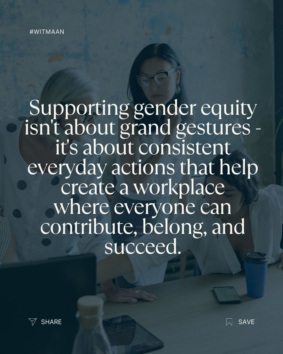witqld's tweet photo. We don’t need grand gestures to advance gender equity, small, steady actions shift culture: make space for women’s voices, give credit, call out bias, push for fair opportunities, sponsor those not present, and keep learning. Through WiTMAAN we’re doing this daily. #WiTMAAN https://t.co/4Tse7tSGSR