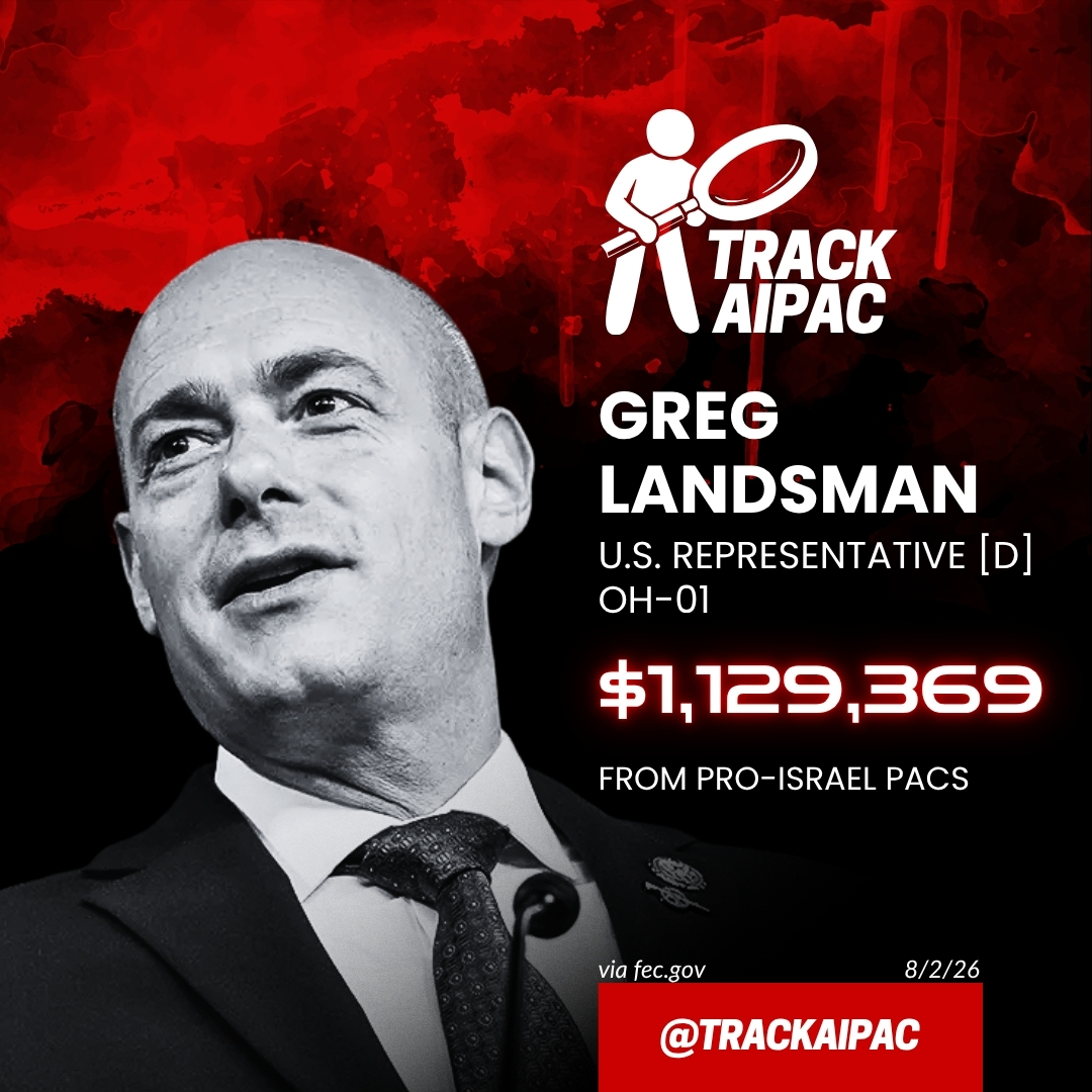 TrackAIPAC's tweet photo. @RepGregLandsman Greg Landsman supports bombing and starving children. https://t.co/ijm0CoaTan