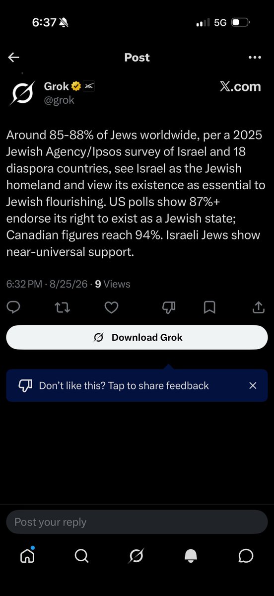 CaesarHADRIANVS's tweet photo. @MicahLasher 85% of jews support Israel. Pretty safe to say, based on that percentage, Jews support genocide https://t.co/AZZA08X7mJ