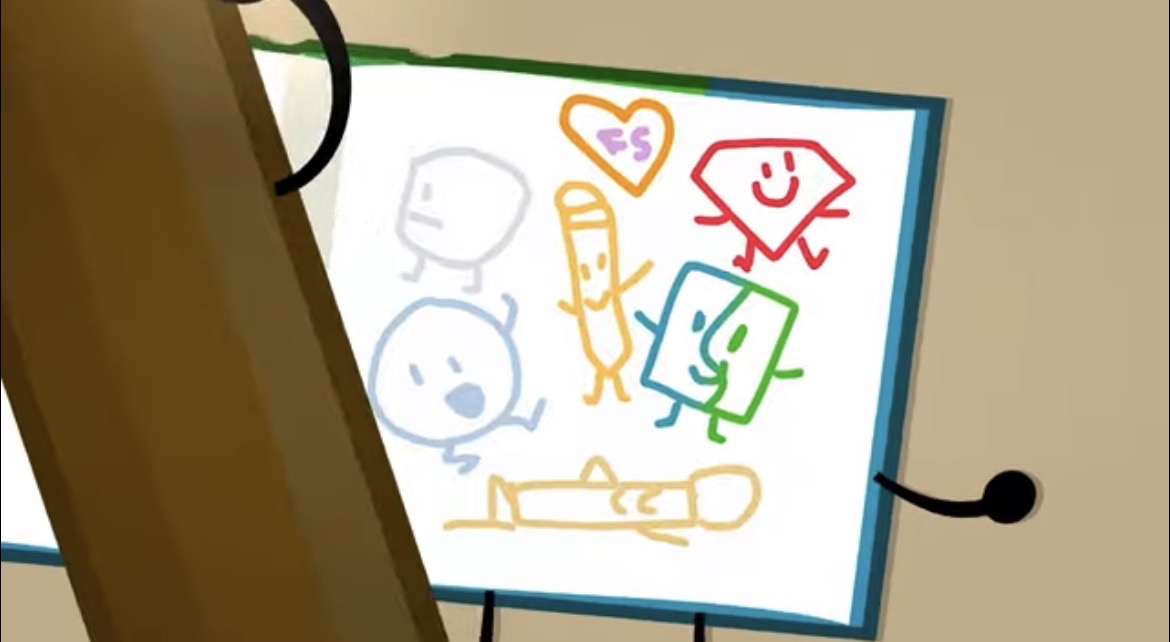 gatythinker's tweet photo. this frame honestly breaks my heart. book really did used to love and care for freesmart, and pencil stomping all over the doodles book put in herself says everything about why book felt the need to distance herself from freesmart https://t.co/7LSIdLmUlE