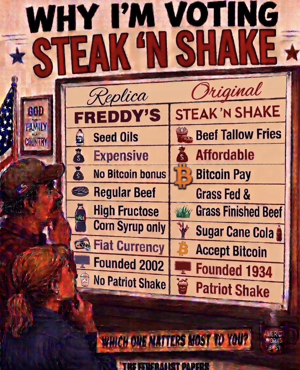 SteaknShake's tweet photo. The Original Steakburger vs Replica https://t.co/PLvhrbdIEQ
